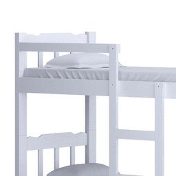 Beliche de Madeira Maciça Reforçada Branca - 2