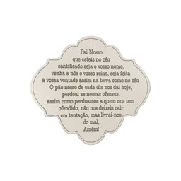 Placa Decorativa Oração Pai Nosso 22x20 MDF 3mm Branco - D'Rossi DRossi - 1