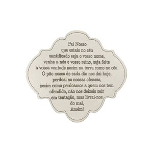 Placa Decorativa Oração Pai Nosso 22x20 MDF 3mm Branco - D'Rossi DRossi