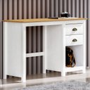 Ver imagem 2 de Mesa Escrivaninha Madeira Maciça 110 Cm 9138 Branco Freijo Milani Store