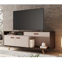 Ver imagem 1 de Rack para Tv até 65'' Polegadas Impar Jcm Móveis Café/off White