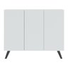 Aparador Buffet 3 Portas Retrô Veneza Multimóveis Mp1009 Branco/preto - 7