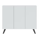 Ver imagem 7 de Aparador Buffet 3 Portas Retrô Veneza Multimóveis Mp1009 Branco/preto