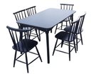 Ver imagem 5 de Jogo de Jantar Colonial Brisa Mesa 137x80 Cm Preta + 06 Cadeiras Pretas