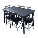 Ver imagem 6 de Jogo de Jantar Colonial Brisa Mesa 137x80 Cm Preta + 06 Cadeiras Pretas