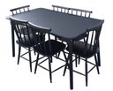 Ver imagem 6 de Jogo de Jantar Colonial Brisa Mesa 137x80 Cm Preta + 06 Cadeiras Pretas