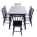 Ver imagem 7 de Jogo de Jantar Colonial Brisa Mesa 137x80 Cm Preta + 06 Cadeiras Pretas