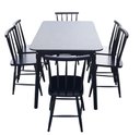Ver imagem 7 de Jogo de Jantar Colonial Brisa Mesa 137x80 Cm Preta + 06 Cadeiras Pretas