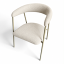 Ver imagem 7 de Kit 6 Cadeiras Estofadas Verona Aço Champanhe Boucle Branco