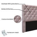 Ver imagem 4 de Cabeceira Solteiro 90Cm Veludo Tania Rosa Lilás