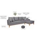 Ver imagem 6 de Sofá Beny 4 Lugares com Chaise Base Madeira Linho Império Estofados