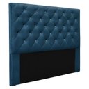 Ver imagem 2 de Cabeceira Casal 140cm Veludo Tania Azul