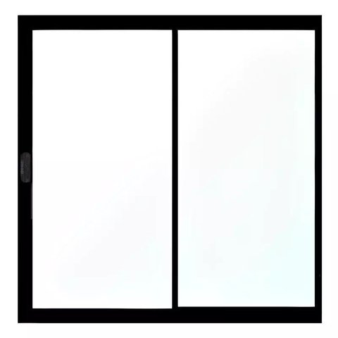 Janela de Alumínio Preto Vitro de Correr 2 Folhas sem Grade Cmc Linha Modular - 1.00 (l) X 1.20 (a)