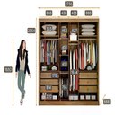 Ver imagem 3 de Guarda Roupa Sollo 3 Portas 6 Gavetas Cor:cumaru