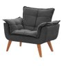 Kit 02 Poltronas Decorativas Opala Suede Grafite - SeLiga Shop - 2