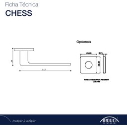 Fechadura Interna Chess 408084/40 Zc - 2