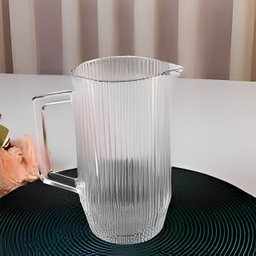 Kit Graffiato com 6 Taças e 1 Jarra de Vidro Transparente para Suco ou Água - 7 Peças - 4