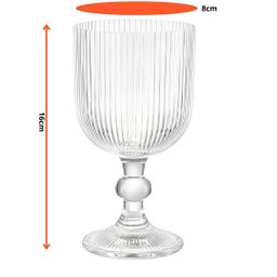Kit Graffiato com 6 Taças e 1 Jarra de Vidro Transparente para Suco ou Água - 7 Peças - 5