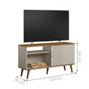 Ver imagem 2 de Rack para TV Rubi 120cm Nature Off White para Sala