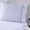 Ver imagem 4 de Jogo de Cama Lençol 100% Algodão Percal 150 Fios Queen Gran Moratta 3 Peças - Branco e Cinza
