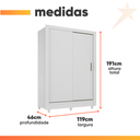 Ver imagem 4 de Guarda Roupas Solteiro com 2 Portas de Correr 2 Gavetas Bélgica Andirá