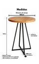 Ver imagem 6 de Mesa Bistrô Alta 60cm Redonda Madeira Maciça Ferro Área Restaurante Bar