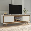 Ver imagem 2 de Rack Channel Tv 70 Pol Nature Off White - Fabrimóveis