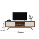 Ver imagem 5 de Rack Channel Tv 70 Pol Nature Off White - Fabrimóveis