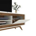 Ver imagem 3 de Rack Channel Tv 70 Pol Nature Off White - Fabrimóveis