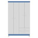 Ver imagem 4 de Guarda Roupa Infantil 4 Portas 2 Gavetas Aquarela Branco Azul