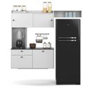 Ver imagem 2 de Cozinha Compacta com Balcão 4 Portas e 1 Gaveta Lara Branco