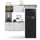 Ver imagem 5 de Cozinha Compacta com Balcão 4 Portas e 1 Gaveta Lara Branco