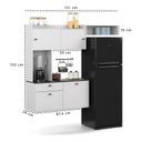 Ver imagem 3 de Cozinha Compacta com Balcão 4 Portas e 1 Gaveta Lara Branco