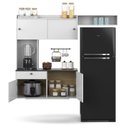 Ver imagem 4 de Cozinha Compacta com Balcão 4 Portas e 1 Gaveta Lara Branco