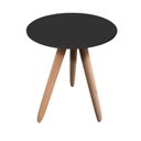 Ver imagem 2 de Mesa Lateral Redonda para Sala Pé de Madeira Retrô Camila B04 - D’Rossi