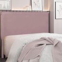 Ver imagem 1 de Cabeceira Solteiro 90cm Veludo Veneza Rosa