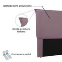 Ver imagem 4 de Cabeceira Solteiro 90cm Veludo Veneza Roxo