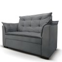 Ver imagem 5 de Sofá 2 Lugares para Sala Moderno Confortável Andreia Suede Cinza