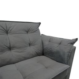 Sofá 2 Lugares para Sala Moderno Confortável Andreia Suede Cinza - 4