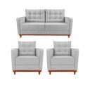 Ver imagem 2 de Kit Sofá 2 Lugares e 2 Poltronas Luxo Moderno Sala de Estar Samuel