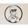 Quadro Homer Simpson Decorativo Letreiro Metal - 4
