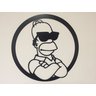 Quadro Homer Simpson Decorativo Letreiro Metal - 1