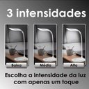 Ver imagem 6 de Luminaria Mesa LED Articulada Abajur Touch Flexivel Branca Leitura Estudo Trabalho Quarto Escritorio