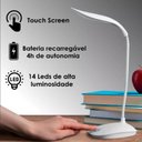 Ver imagem 2 de Luminaria Mesa LED Articulada Abajur Touch Flexivel Branca Leitura Estudo Trabalho Quarto Escritorio