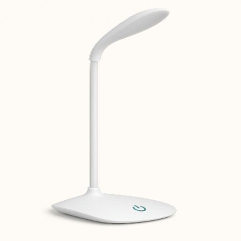 Luminaria Mesa LED Articulada Abajur Touch Flexivel Branca Leitura Estudo Trabalho Quarto Escritorio