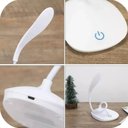 Ver mais imagens de Luminaria Mesa LED Articulada Abajur Touch Flexivel Branca Leitura Estudo Trabalho Quarto Escritorio