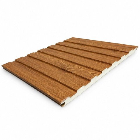 Kit Revestimento Siding Amadeirado 385x38cm 10 Unidades Marrom Formaco Decor