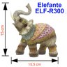 Elefante Decorativo Em Resina Indiano Sabedoria Sorte R300 - 2