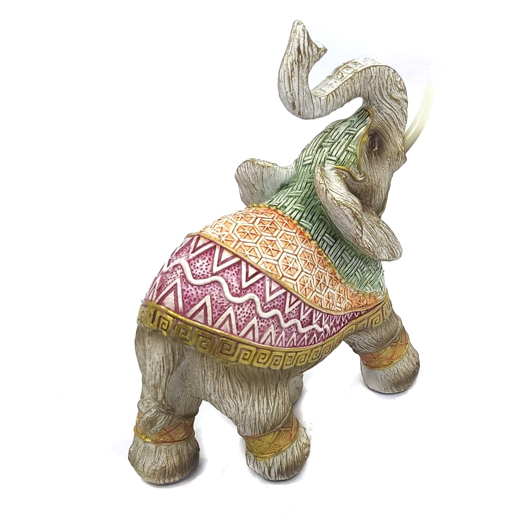 Elefante Decorativo Em Resina Indiano Sabedoria Sorte R300 - 6