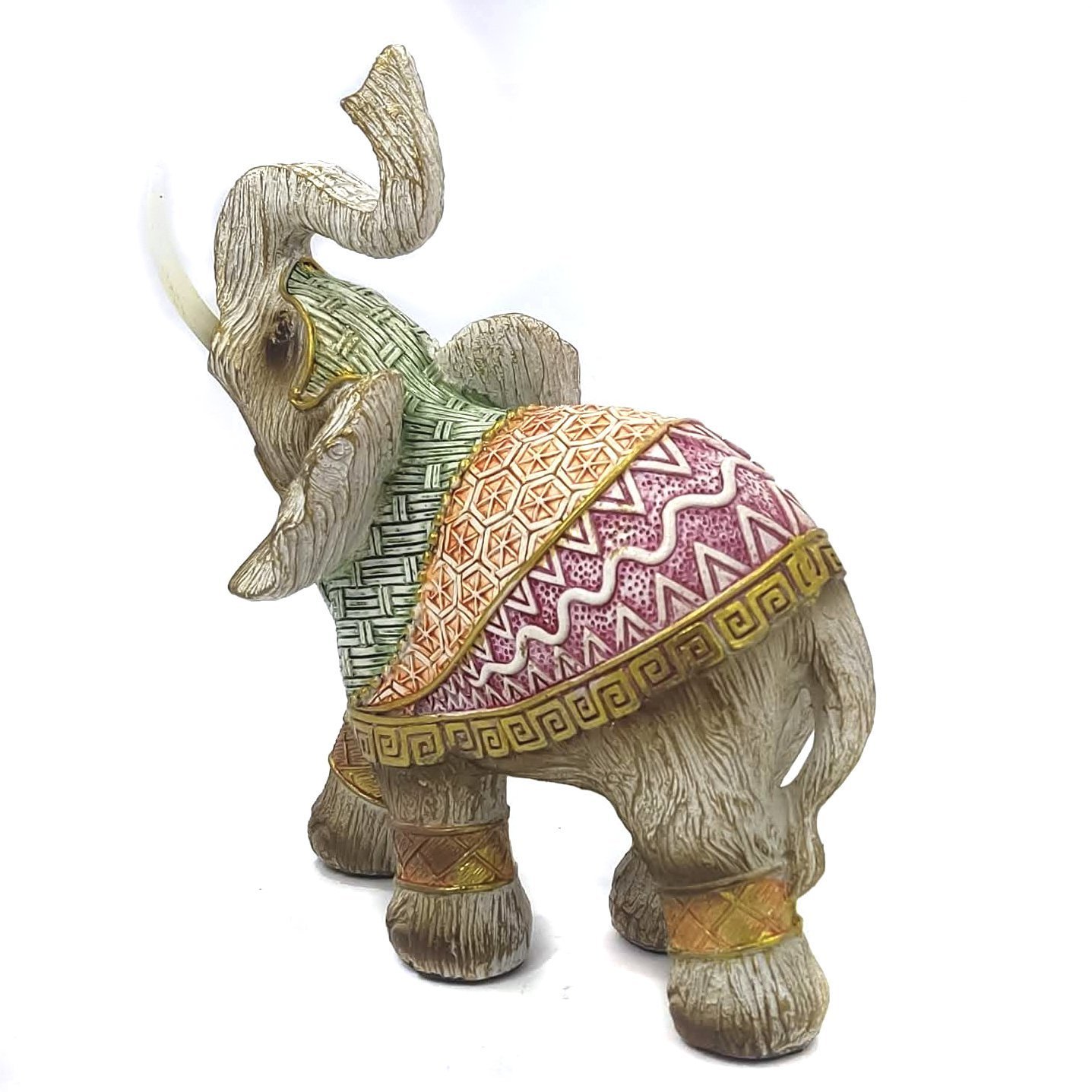 Elefante Decorativo Em Resina Indiano Sabedoria Sorte R300 - 5